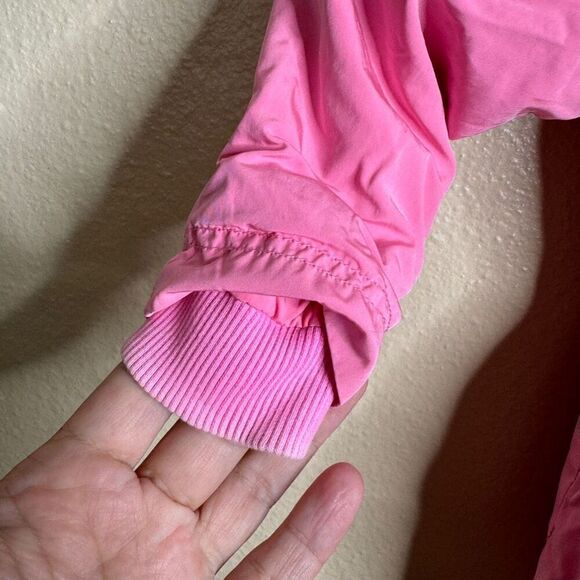 Diesel Jacket Baby Girl 12M Pink Hooded Full Zip Windbreaker - Picture 4 of 11